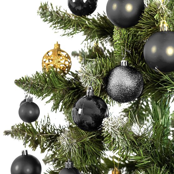 BOULES DE NOËL NOIRES 100PCS KL-21X04