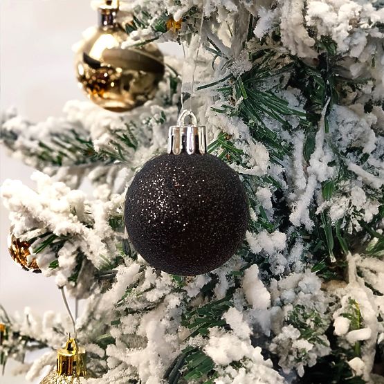 BOULES DE NOËL NOIRES 34 PCS SYSD1688-033