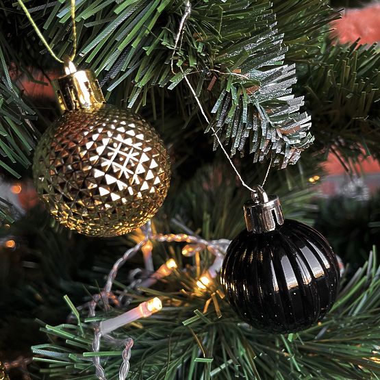 BOULES DE NOËL NOIRES 34 PCS SYSD1688-033