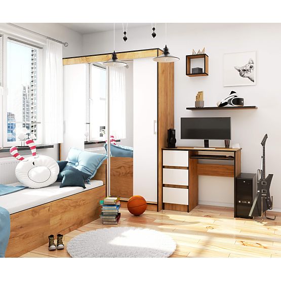 BUREAU A-6 CLP CHÊNE CRAFT / BLANC GAUCHE