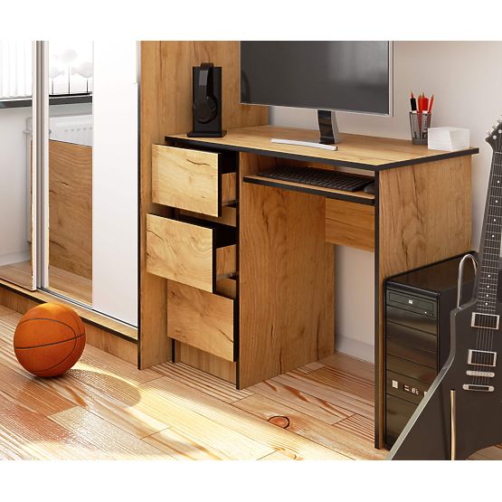 BUREAU A-6 CLP CHÊNE CRAFT GAUCHE