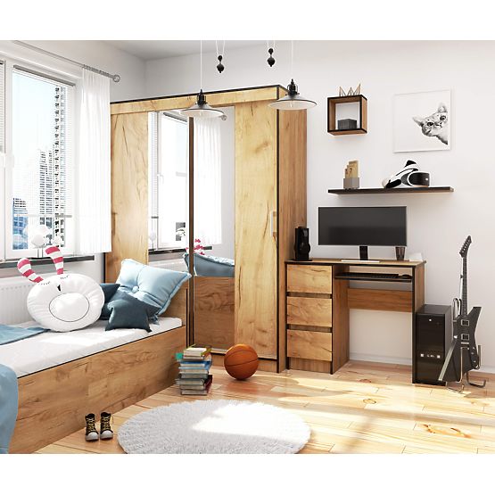 BUREAU A-6 CLP CHÊNE CRAFT GAUCHE