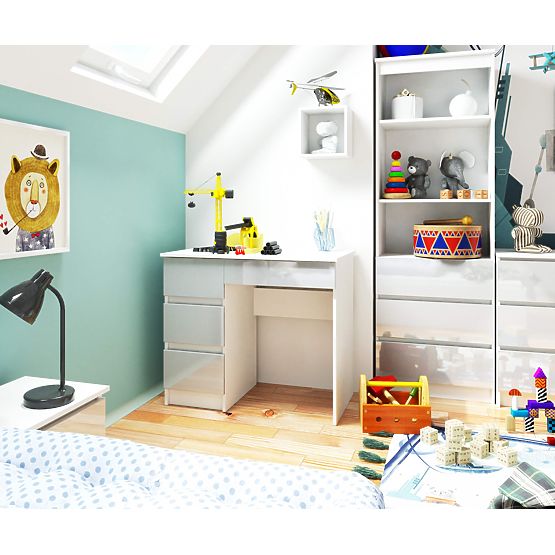 BUREAU A-7 CLP MÉTALLIQUE BRILLANT GAUCHE