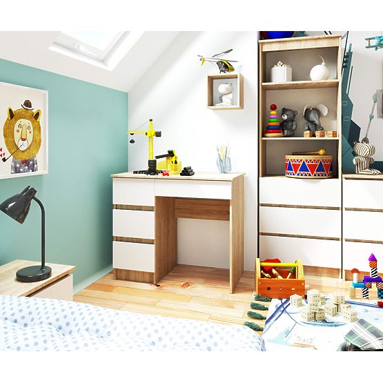 BUREAU A-7 CLP PK CHÊNE SONOMA / BLANC GAUCHE