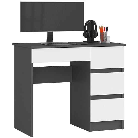BUREAU A-7 CLP PK GRIS / BLANC DROIT