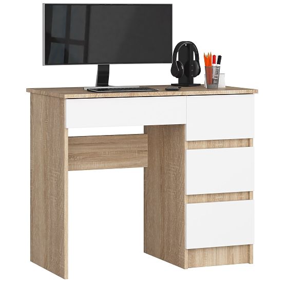 BUREAU A-7 CLP SONOMA / BLANC PK DROIT