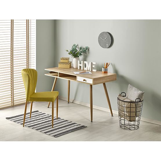 Bureau B34 - blanc/chêne sonoma