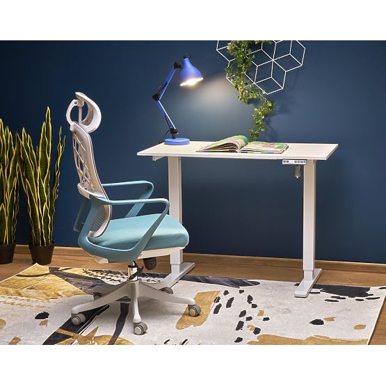 Bureau B53 avec fonction de réglage en hauteur, blanc (2p=1ks)