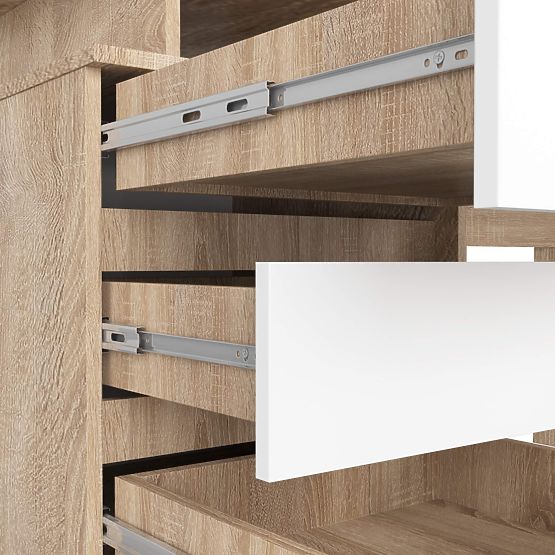 BUREAU CLP 135cm PK SONOMA / BLANC