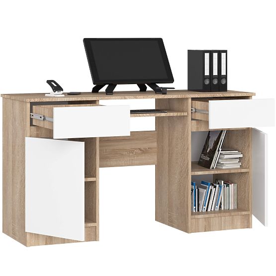 BUREAU CLP A5 2D 2T PK SONOMA / BLANC