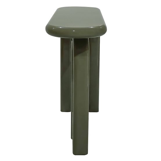Bureau/console Flambe 120 cm, vert/gris, brillant