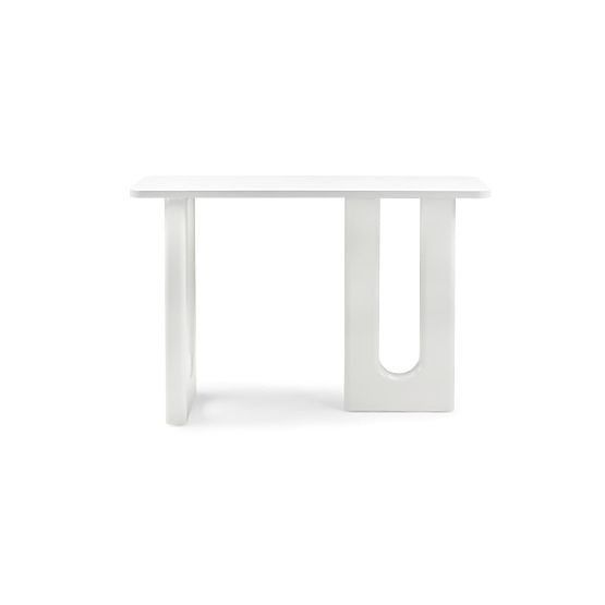 Bureau/console Lichi 120 cm, blanc, arcs