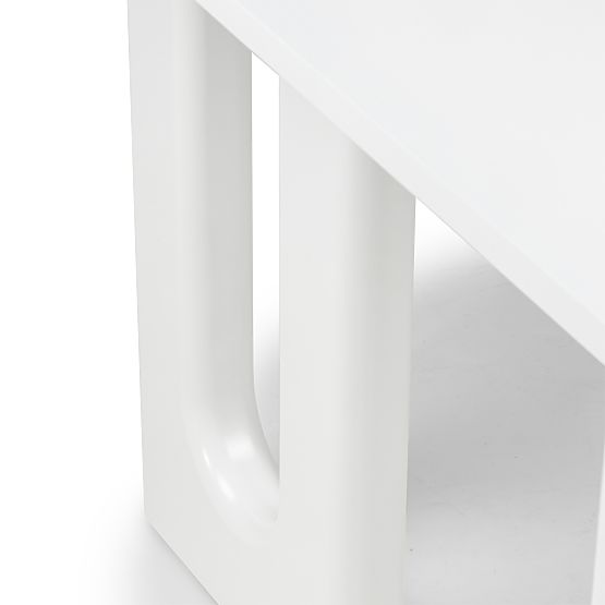 Bureau/console Lichi 120 cm, blanc, arcs