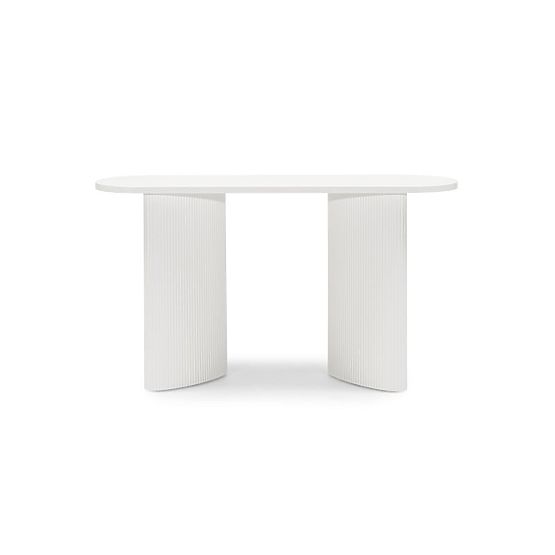 Bureau/console Pauline 140 cm, blanc, lattes