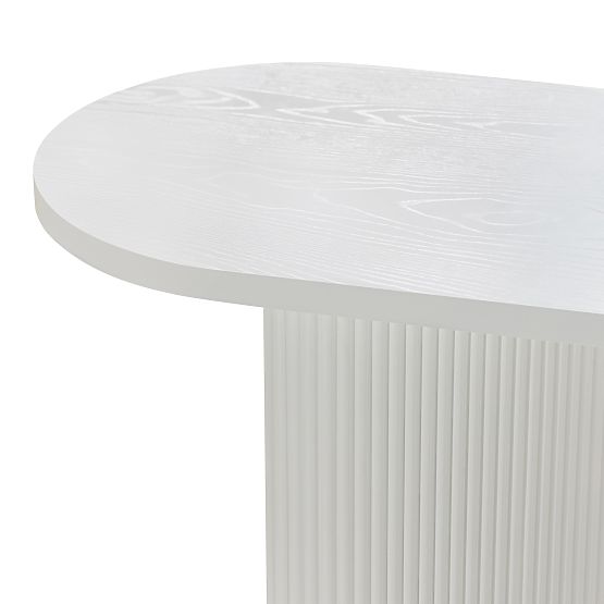 Bureau/console Pauline 140 cm, blanc, lattes