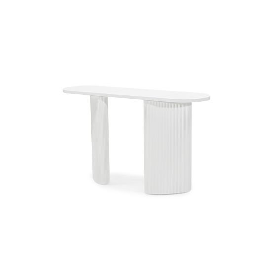 Bureau/console Pauline 140 cm, blanc, lattes