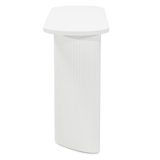 Bureau/console Pauline 140 cm, blanc, lattes