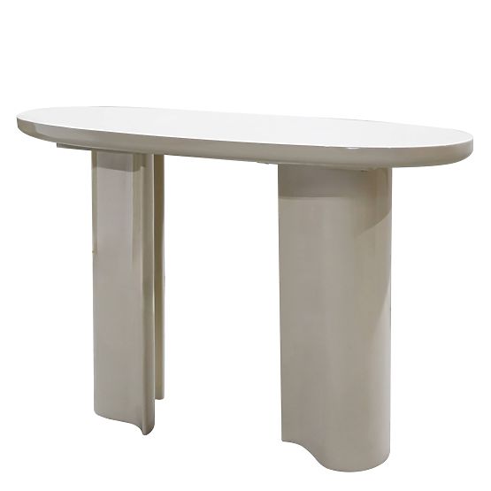 Bureau/console Puro 120 cm, beige clair, brillant