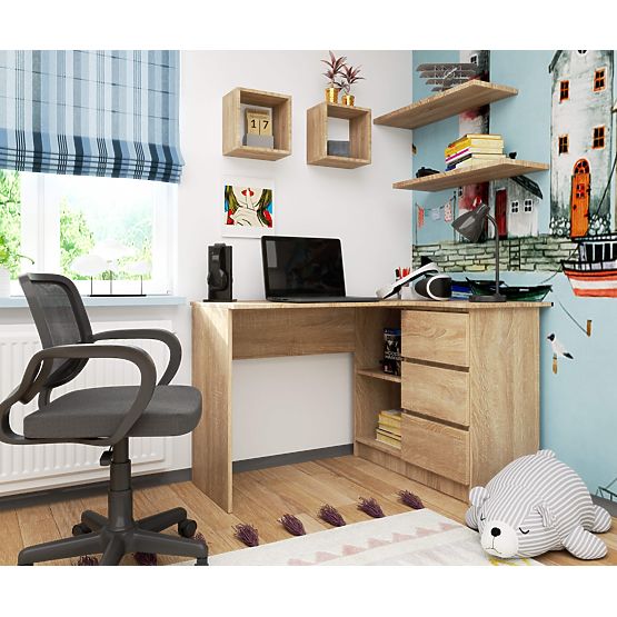 BUREAU D'ANGLE B16 CLP DROIT CHÊNE SONOMA