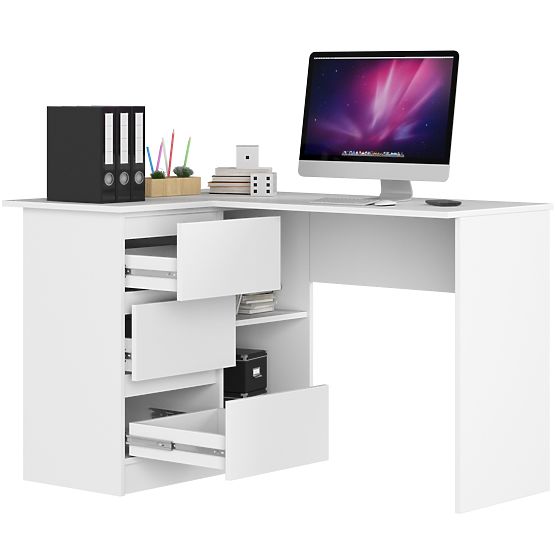 BUREAU D'ANGLE B16 CLP PK GAUCHE BLANC