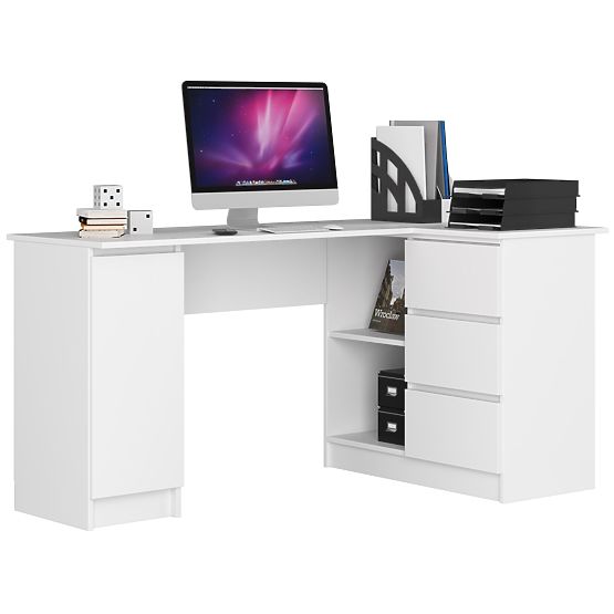 BUREAU D'ANGLE B20 CLP DROIT PK BLANC