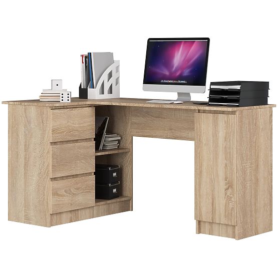 BUREAU D'ANGLE B20 CLP GAUCHE CHÊNE SONOMA