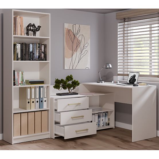 Bureau d'angle DANY BEIGE CACHEMIRE
