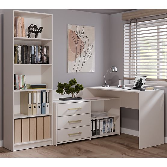 Bureau d'angle DANY BEIGE CACHEMIRE