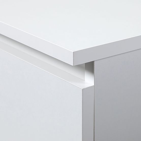 BUREAU D'ANGLE - ENSEMBLE B-17 COMMODE ET BUREAU PK BLANC
