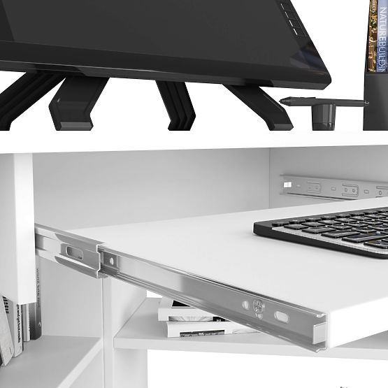 BUREAU D'ANGLE TED PK BLANC