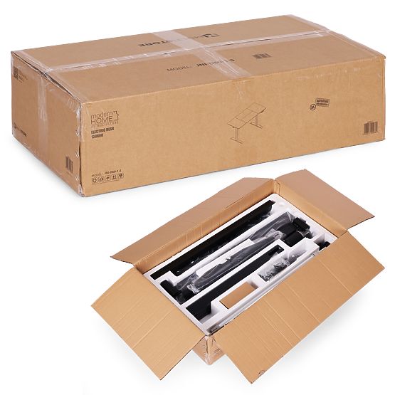 Bureau électrique réglable 140x70 cm, hauteur ajustable 76-121 cm ModernHome