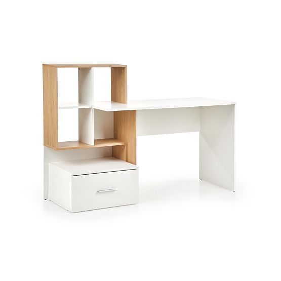 Bureau GROSSO - chêne doré / blanc