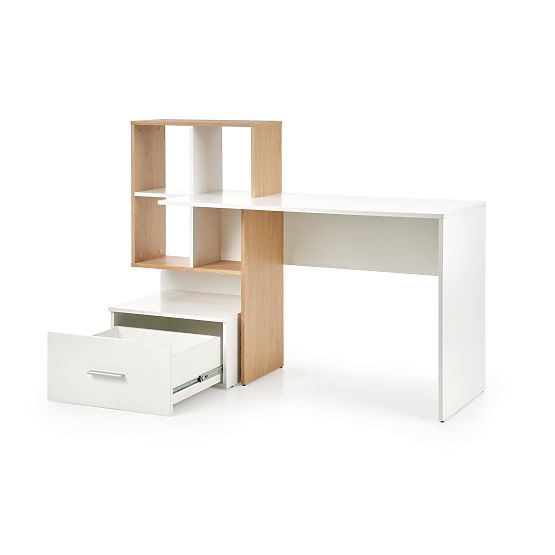 Bureau GROSSO - chêne doré / blanc