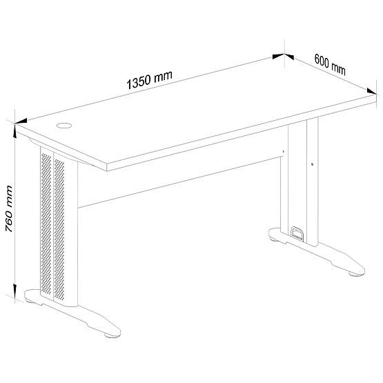 BUREAU INFORMATIQUE BM-135 CHÊNE ARTISAN
