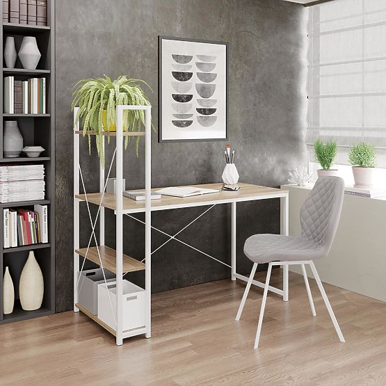 Bureau NARVIK B1 blanc/chêne sonoma