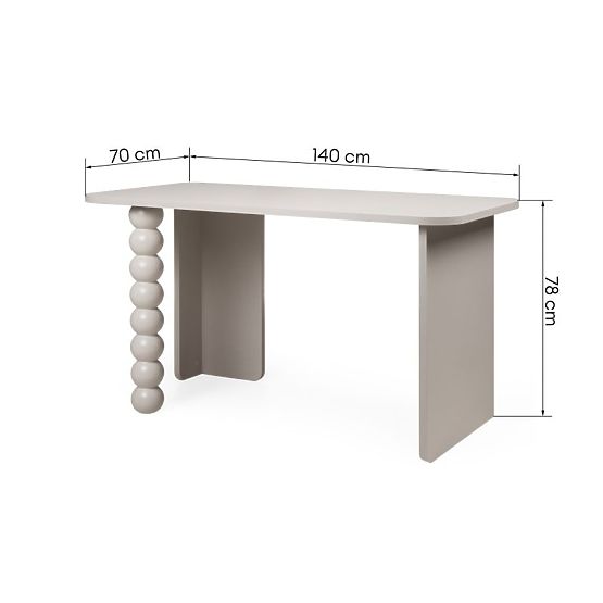 Bureau Orel, cachemire, pied décoratif