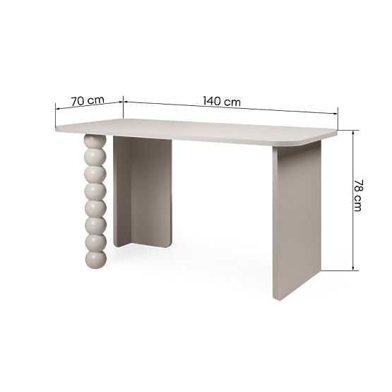Bureau Orel, cachemire, pied décoratif