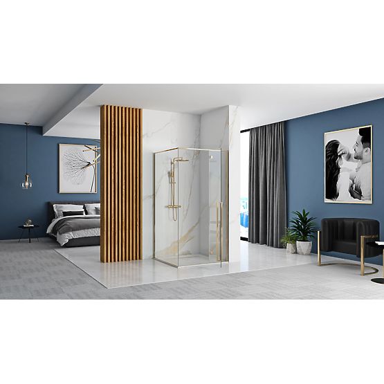 Cabine de douche d'angle Rea Fargo 120x90 Or