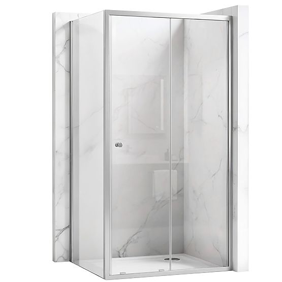 Cabine de douche d'angle Rea Primo Slide 100x70 Chrome
