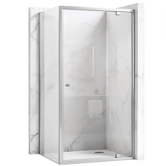 Cabine de douche d'angle Rea Primo Swing 90x70 Chrome