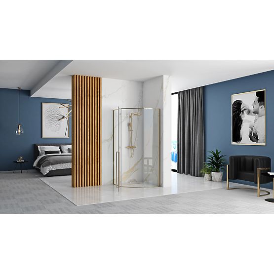 Cabine de douche Rea DIAMOND 100x100 OR