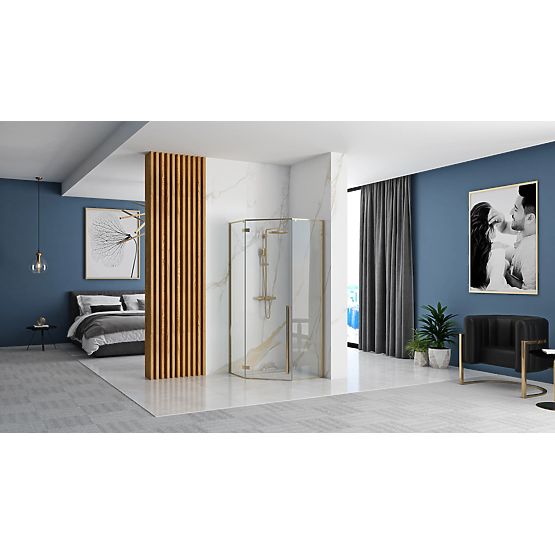 Cabine de douche Rea DIAMOND 100x100 OR