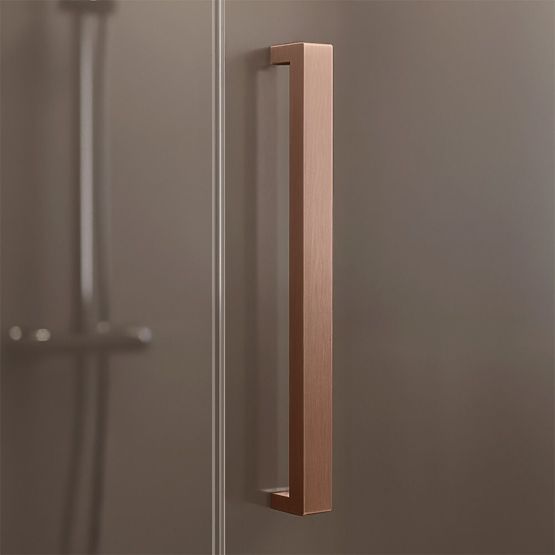 Cabine de douche REA Hugo Double 80x80 Cuivre Brossé