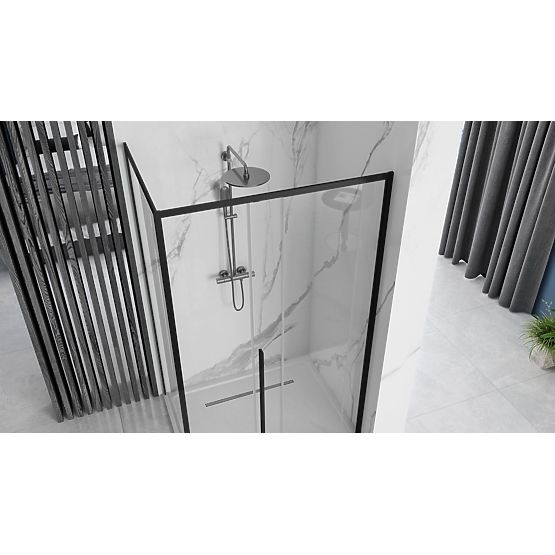 Cabine de douche SOLAR BLACK MAT 120x90