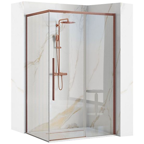 Cabine de douche SOLAR Cuivre Brossé 120x90