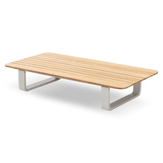Canapé d'angle de jardin avec table San Piero 2, bois de teck FSC, gris/naturel