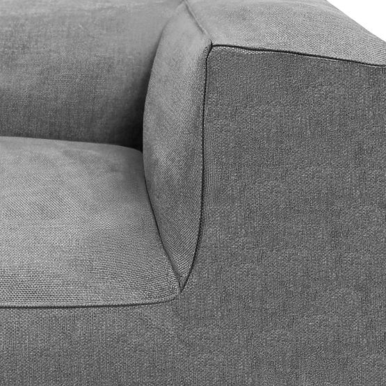 Canapé d'angle de jardin modulaire Vacuum I avec housse, gris