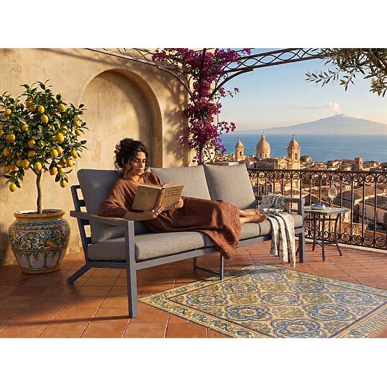 Canapé de jardin 3 places MISTERIOSO canapé confortable pour balcon 190cm