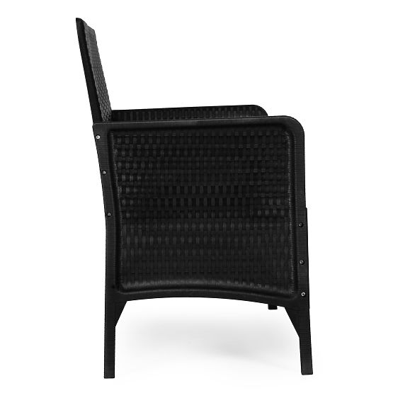 Canapé de jardin deux places avec coussin banc pour balcon terrasse jardin noir MultiGarden