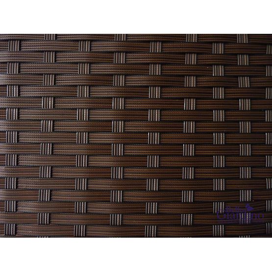 Canapé deux places avec table en résine tressée TINTO noir